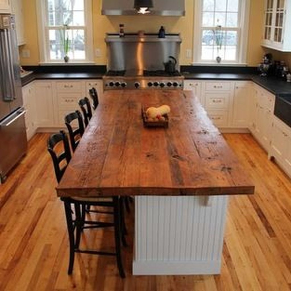 Rustic Wood Kitchen Island
 44 Awesome Rustic Kitchen Island Design Ideas PIMPHOMEE