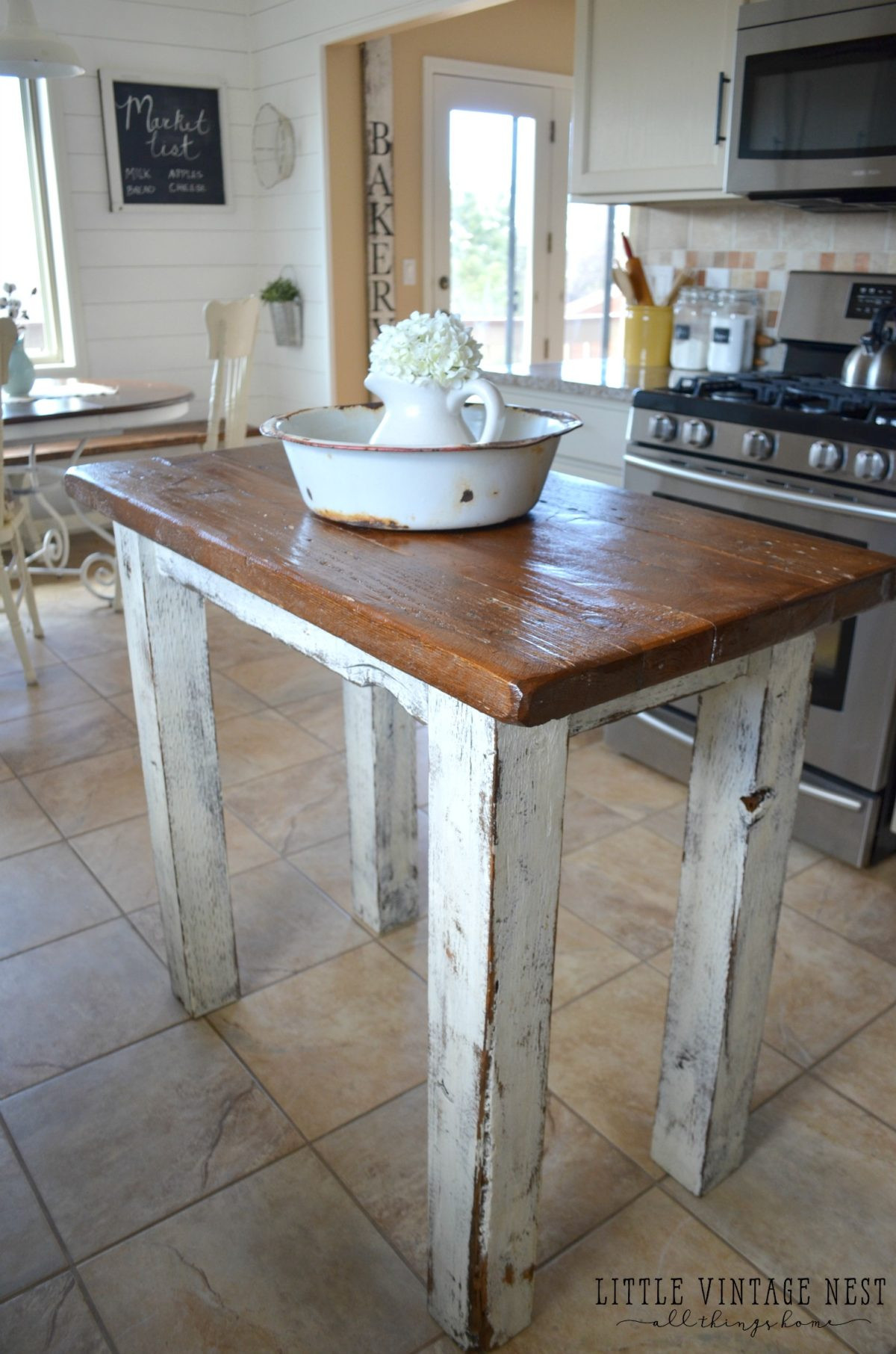 Rustic Wood Kitchen Island
 Rustic Kitchen Island Little Vintage Nest