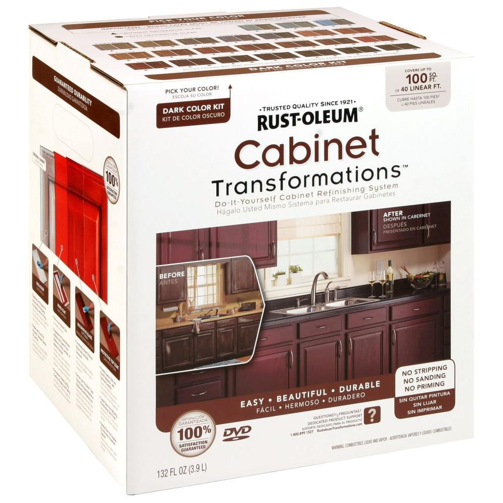 Rustoleum Kitchen Cabinet Kit
 Rust Oleum Transformations Dark Color Cabinet Kit 9 Piece