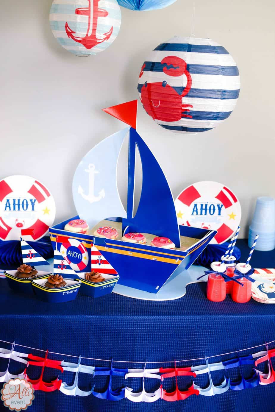 Sailor Baby Shower Decor
 How to Host an Adorable Nautical Baby Shower An Alli Event