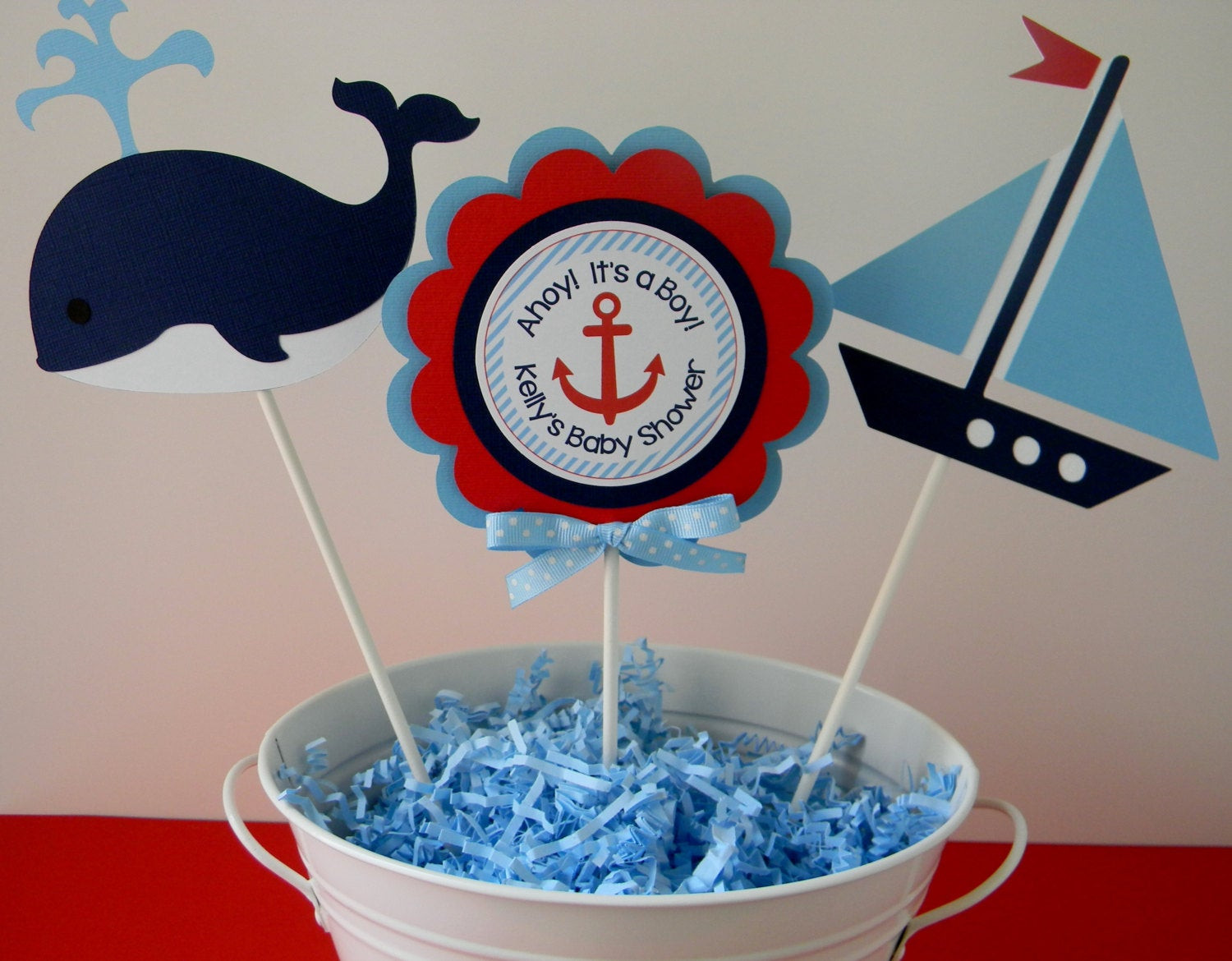 Sailor Baby Shower Decor
 Nautical Baby Shower or Birthday Party Personalized