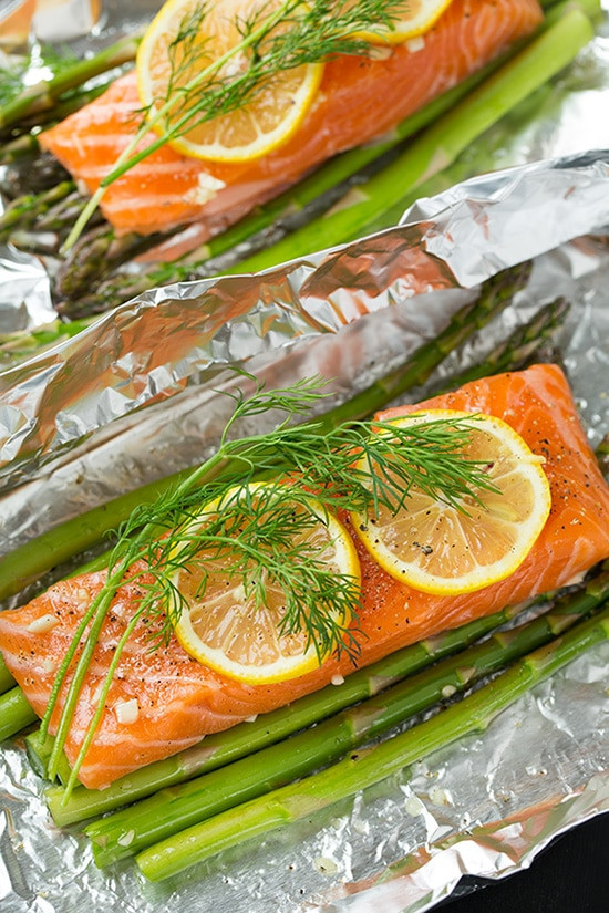 Salmon And Asparagus In Foil
 Salmon and Asparagus in Foil Cooking Classy