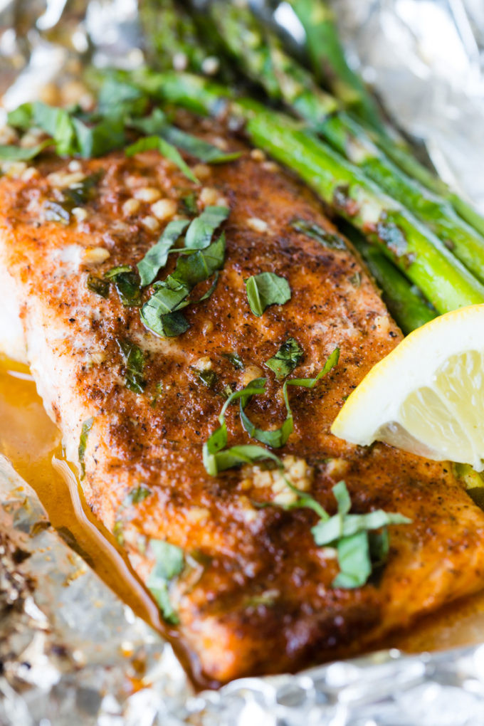 Salmon And Asparagus In Foil
 Lemon Butter Salmon and Asparagus Foil Packs Easy Peasy