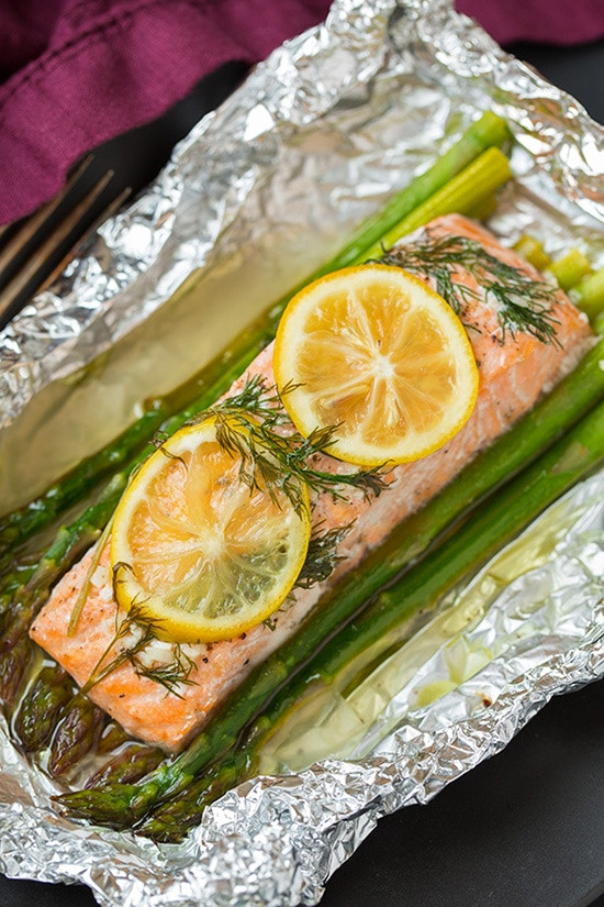 Salmon And Asparagus In Foil
 Salmon and Asparagus in Foil Cooking Classy