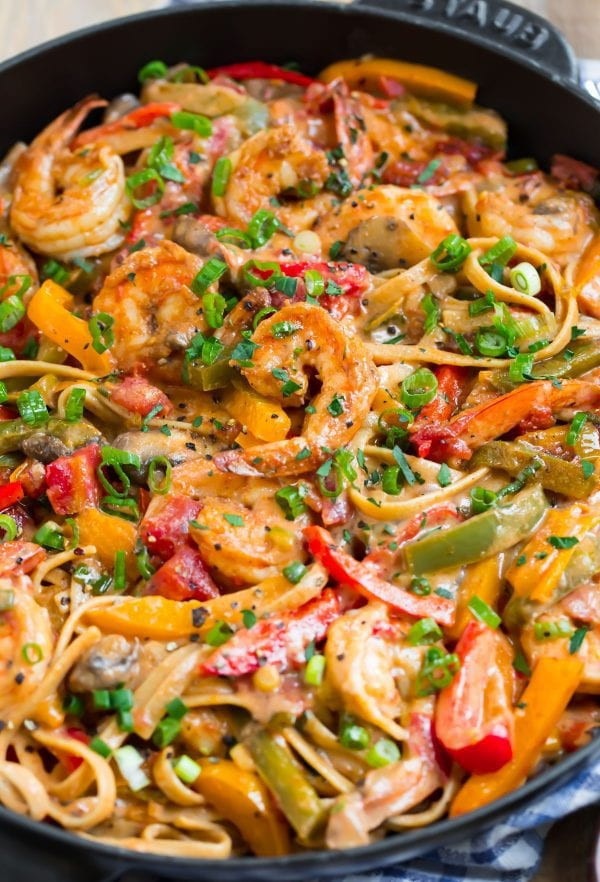 Salmon And Shrimp Pasta
 Cajun Shrimp Pasta