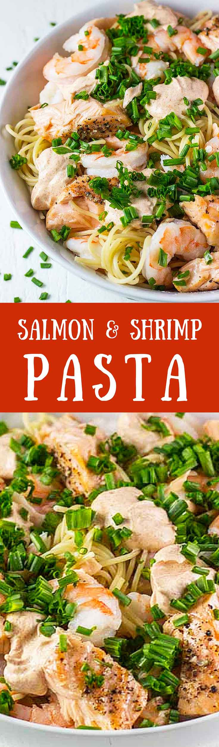 Salmon And Shrimp Pasta
 Salmon & Shrimp Pasta