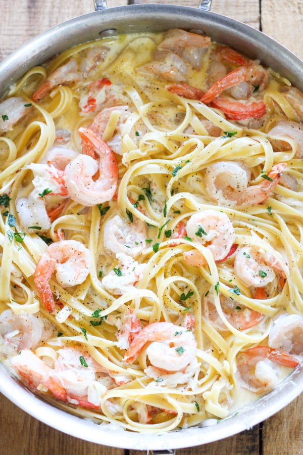 Salmon And Shrimp Pasta
 e Pot Seafood Alfredo No 2 Pencil