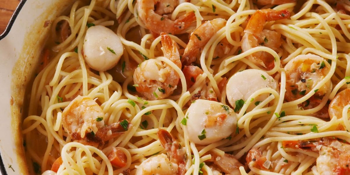 Salmon And Shrimp Pasta
 Best Seafood Pasta Recipe How to Make Seafood Pasta With