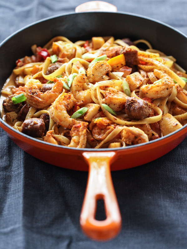 Salmon And Shrimp Pasta
 Blackened Seafood Pasta Recipe with Shrimp & Scallops