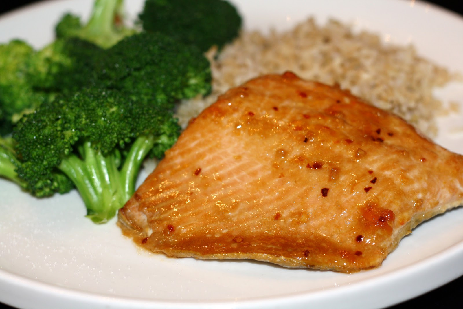 Salmon Brown Rice
 what s for dinner glazed salmon with brown rice and