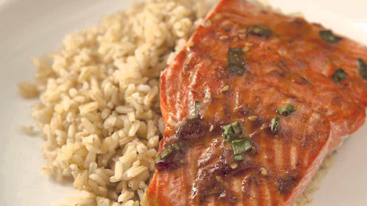 Salmon Brown Rice
 National Diabetes Awareness Month Chili Glazed Salmon