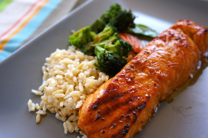 Salmon Brown Rice
 MyTennisLessons Eat Like A Pro