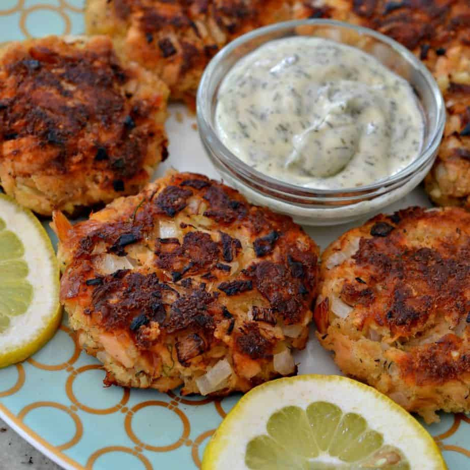 Salmon Patties With Mayo
 Smoked Salmon Patties with Dill Mayonnaise