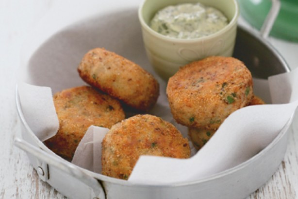 Salmon Patties With Mayo
 Salmon Patties With Lemon And Herb Mayonnaise Recipe