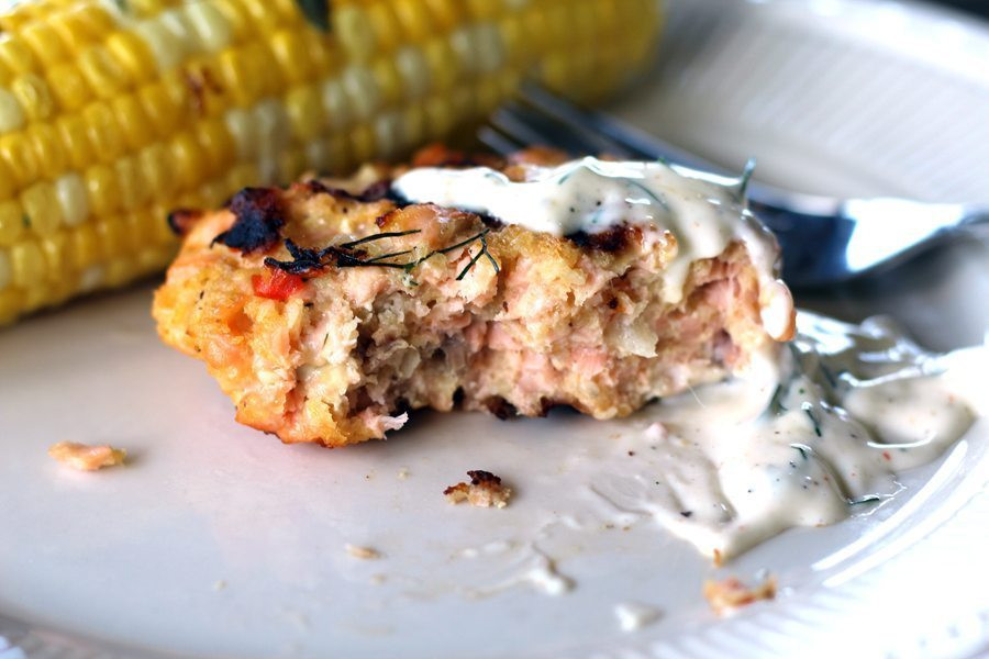 Salmon Patties With Mayo
 Grilled Fresh Salmon Patties with Lemon Dill Mayo