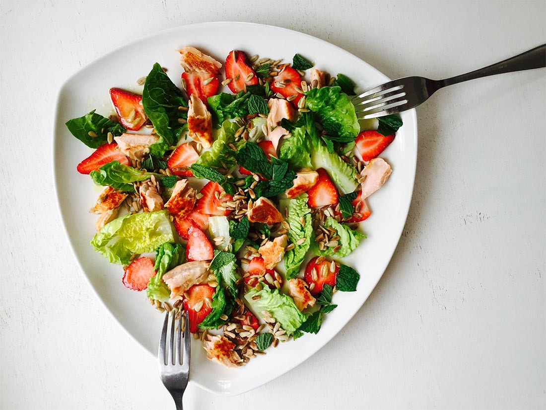 Salmon Strawberry Salad
 STRAWBERRY AND SALMON SALAD – The Brown Paper Bag