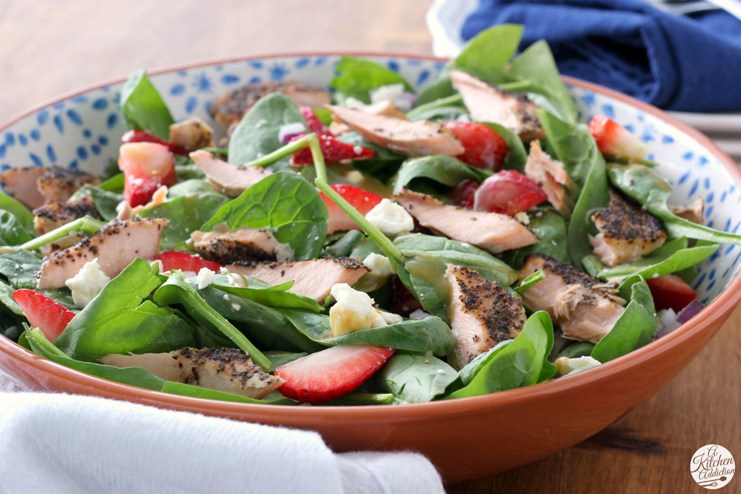 Salmon Strawberry Salad
 Baked Salmon Strawberry Spinach Salad A Kitchen Addiction