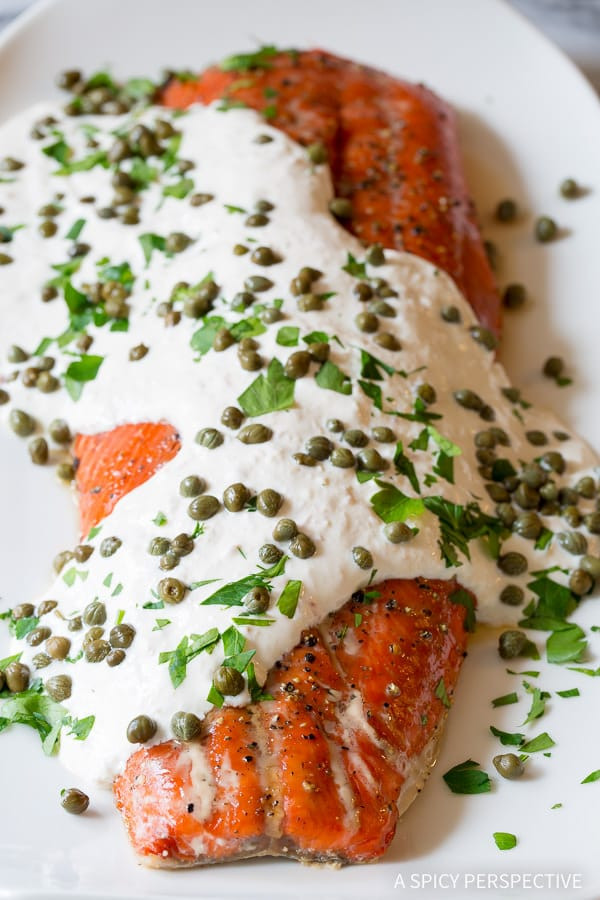 Sauces For Baked Salmon
 Smoky Oven Baked Salmon with Horseradish Sauce