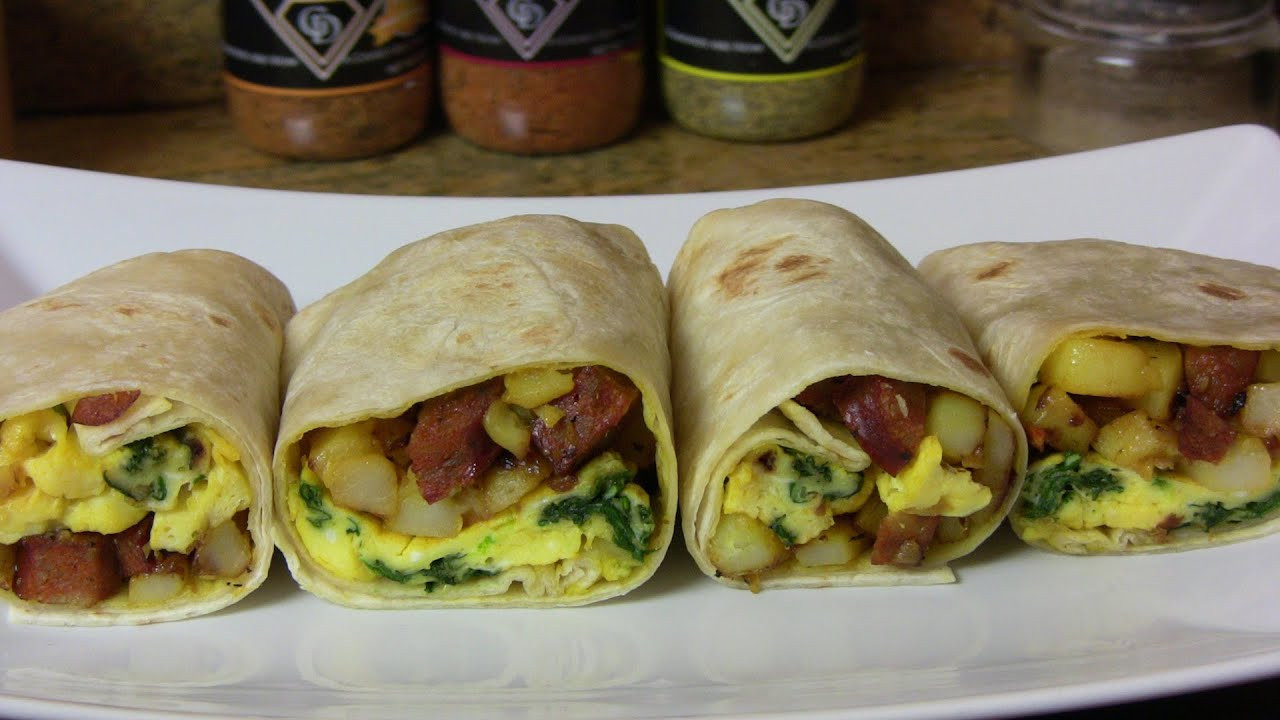 Sausage Breakfast Burrito Recipe
 Potato Egg & Smoked Sausage Breakfast Burrito An Easy