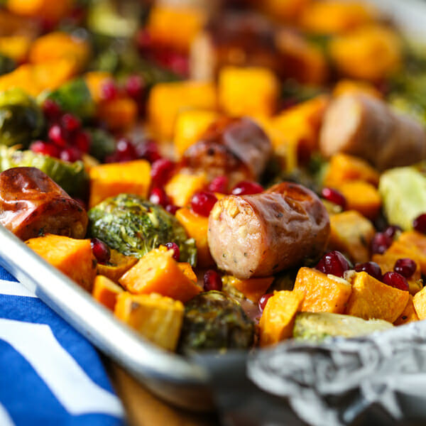 Sausage Sheet Pan Dinner
 Healthy Chicken Sausage and Roasted Veggie Sheet Pan Dinner