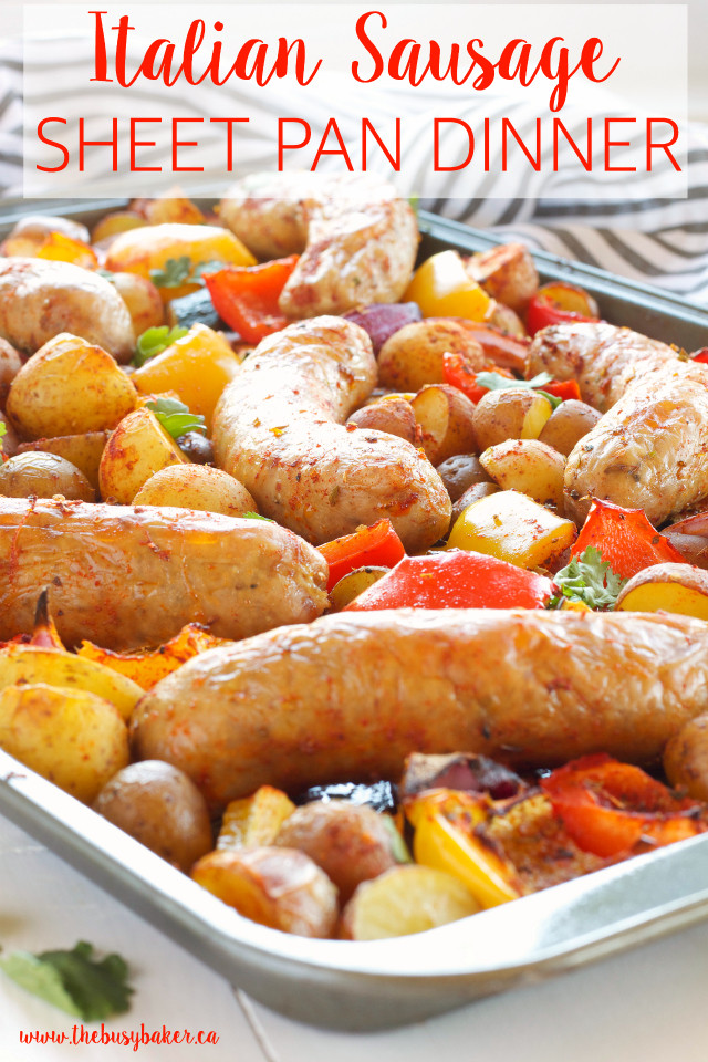 Sausage Sheet Pan Dinner
 Italian Sausage Sheet Pan Dinner The Busy Baker