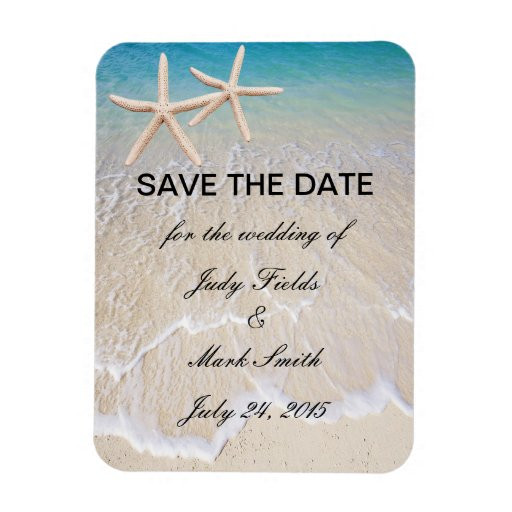 Save The Date Beach Wedding
 Starfish Beach Wedding Save The Date Magnet