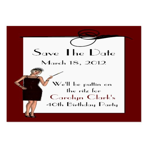 Save The Date Birthday Cards
 Birthday Save the Date Cards Business Cards Pack