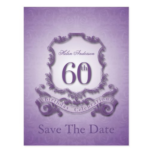 Save The Date Birthday Cards
 Save the Date 60th Birthday Personalized Postcard