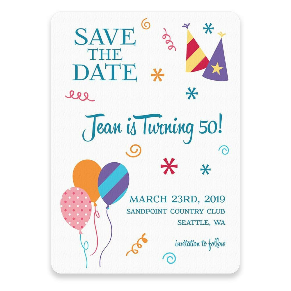 Save The Date Birthday Cards
 Birthday Bash Save the Date Cards