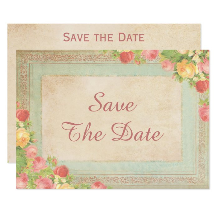 Save The Date Birthday Cards
 Elegant Vintage Roses 90th Birthday Save The Date Card