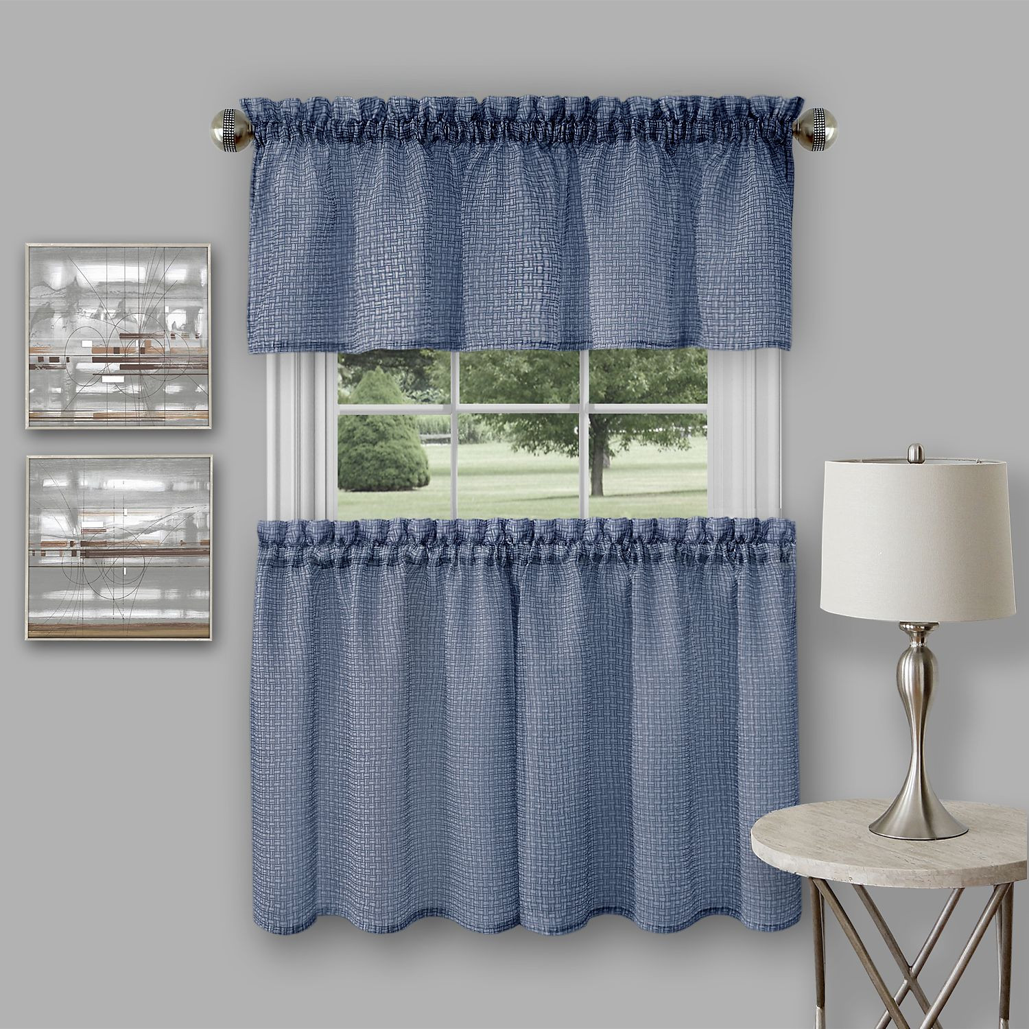 Sears Kitchen Curtains
 Achim Richmond Window Kitchen Curtain Tier Pair and