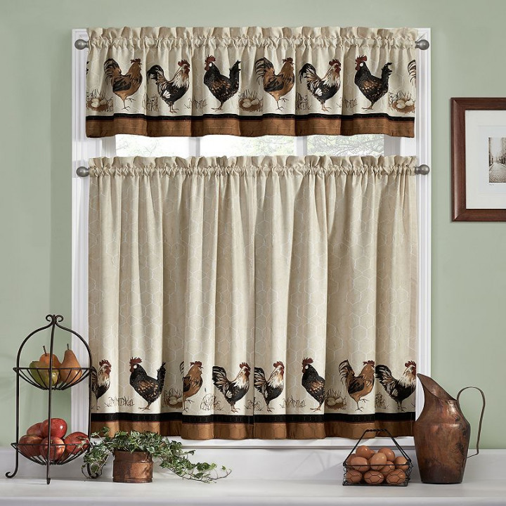 Sears Kitchen Curtains
 Sears Country Rooster Kitchen Curtains The Creative Room