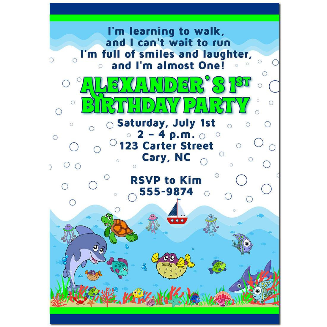 Seaworld Birthday Party
 Seaworld Birthday Party Invitations Paper Blast