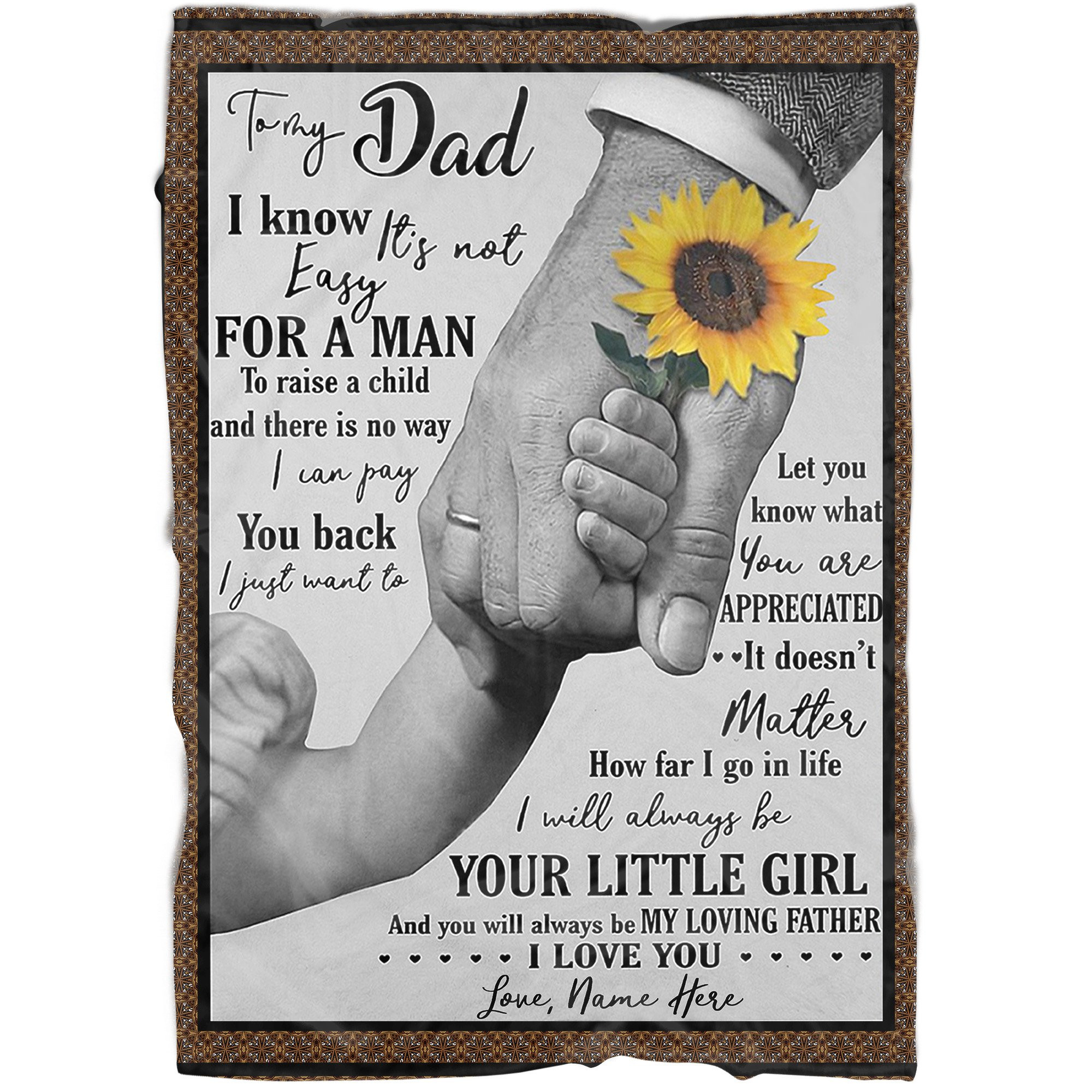 Sentimental Father'S Day Gift Ideas
 Custom Blanket To my Dad I love you unique ts ideas for