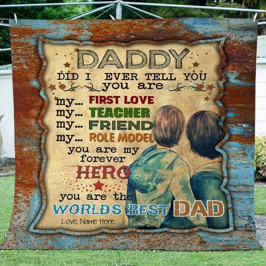 Sentimental Father'S Day Gift Ideas
 Worlds Best Dad Custom Thoughtful Blanket great ts
