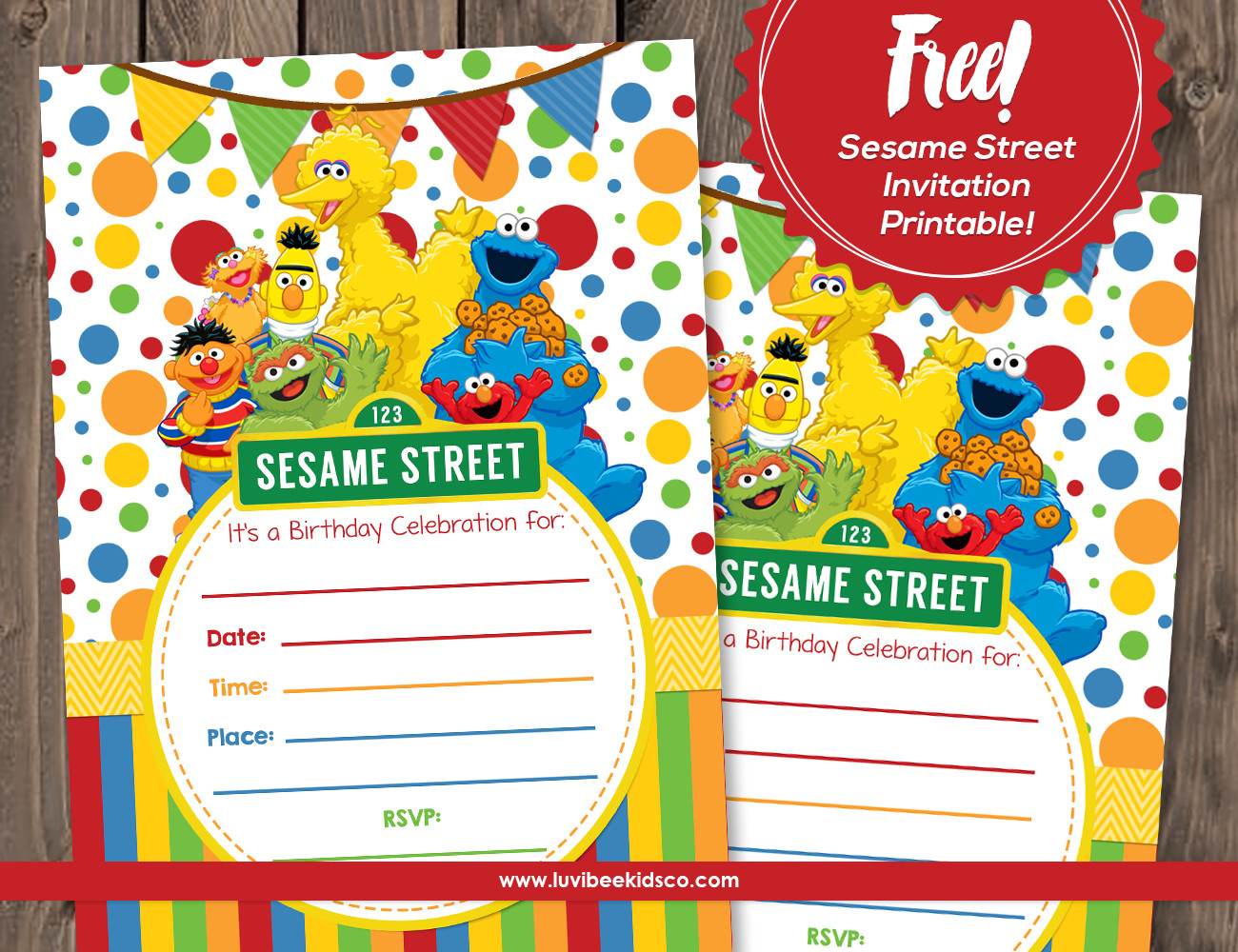 Sesame Street Birthday Invitations
 Sesame Street Free Printable Invitation