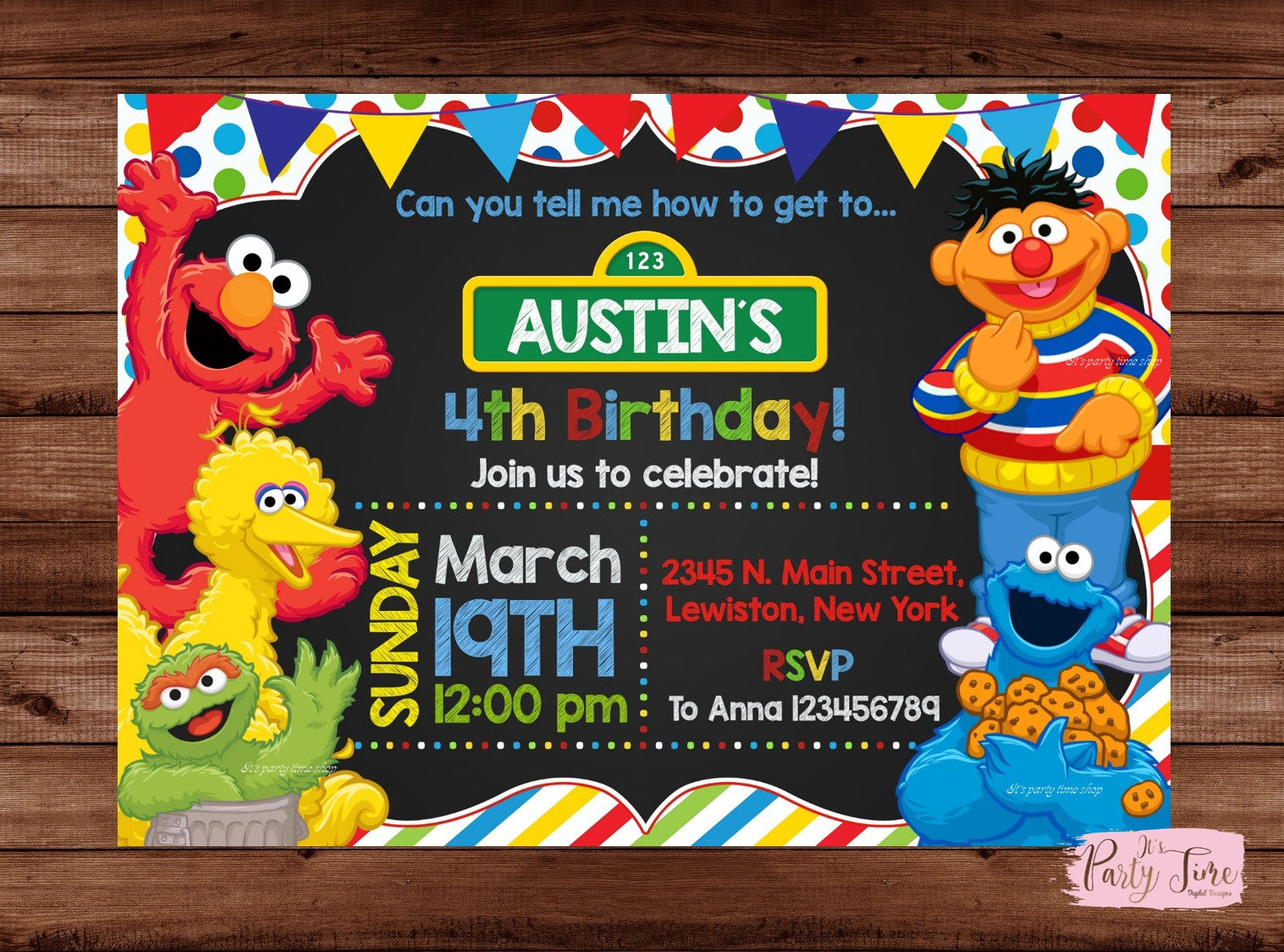 Sesame Street Birthday Invitations
 Sesame Street Invitation Sesame Street Birthday Invitation