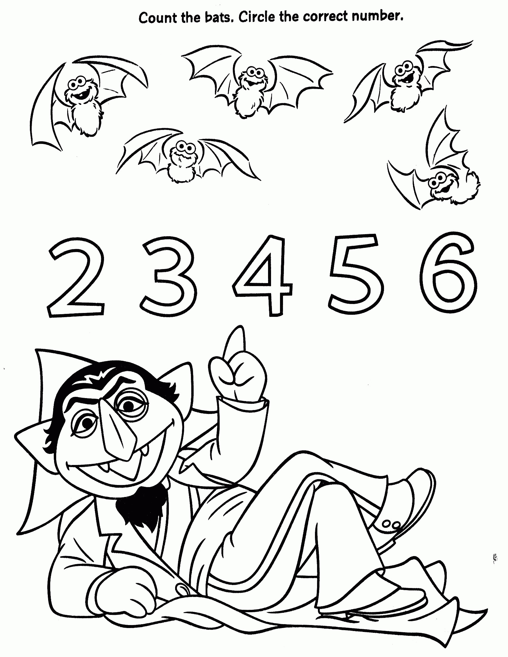 Sesame Street Printable Coloring Pages
 Sesame Street Count Coloring Pages Coloring Home