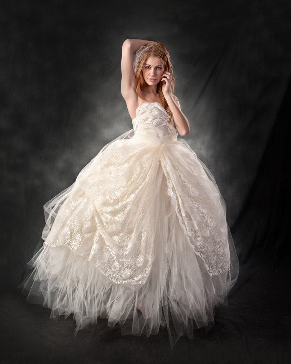 Shabby Chic Wedding Dresses
 Shabby Chic wedding dress Bella Ball Gown Vintage by