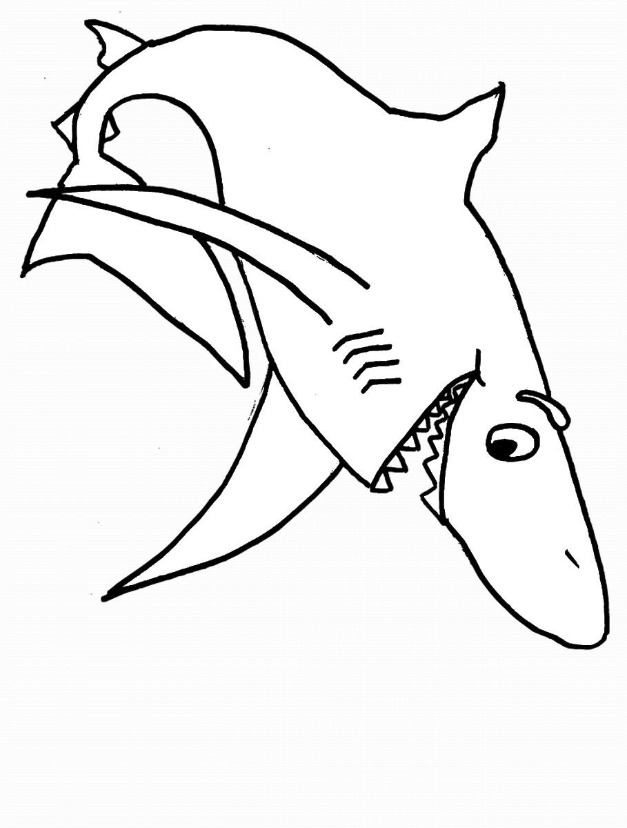 Shark Coloring Pages For Kids
 Shark Coloring Pages