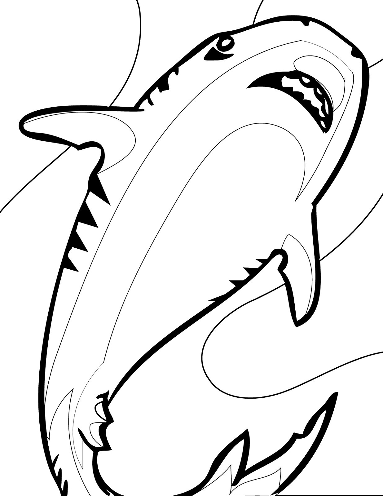 Shark Coloring Pages For Kids
 Shark Sheets for Kids