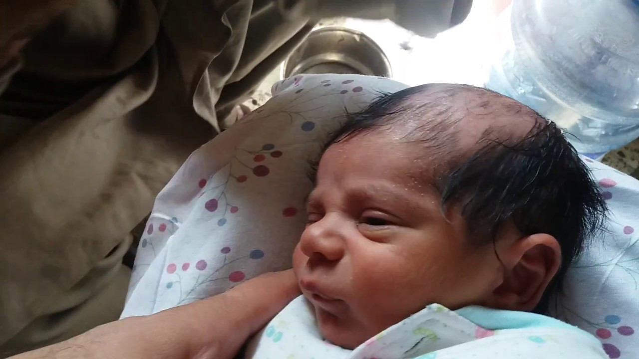 Shaving Baby Hair
 Newly Born Baby Having Head Shave At Home With simple