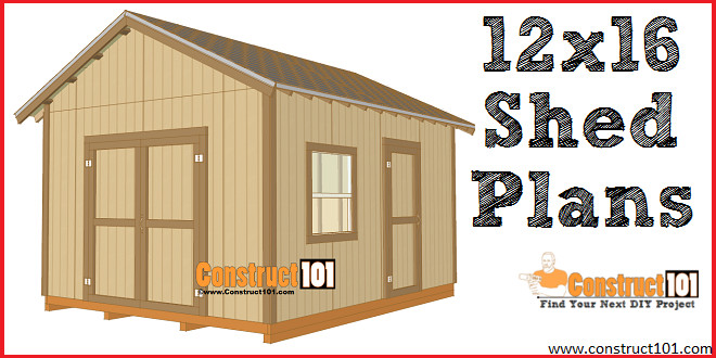 Shed Plans DIY
 12x16 Shed Plans Gable Design Construct101