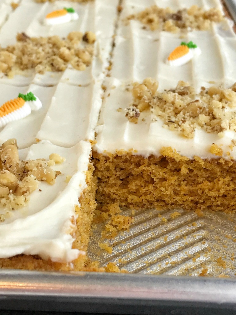 Sheet Pan Cake
 Sheet Pan Carrot Cake Bars surprise ingre nt