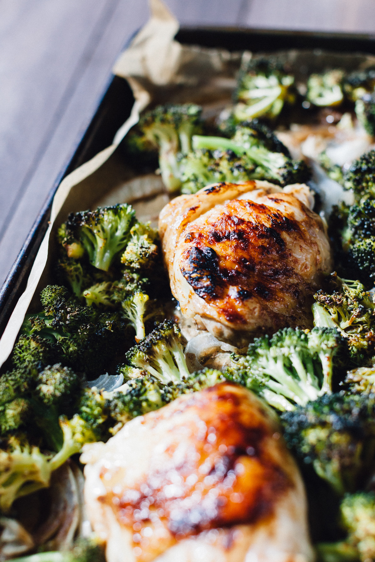 Sheet Pan Chicken Thighs And Broccoli
 e Sheet Pan Balsamic Chicken with Roasted Broccoli