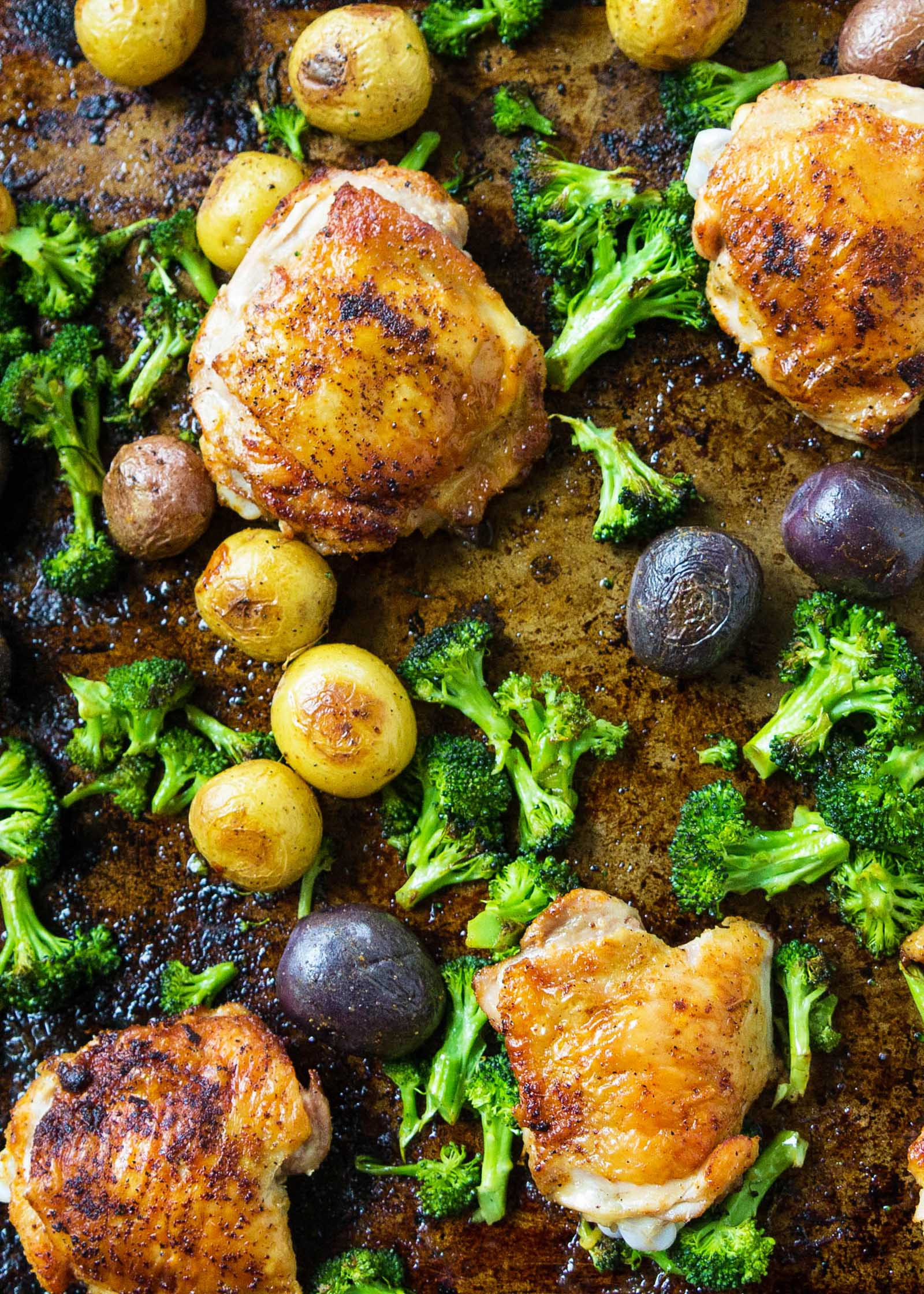 Sheet Pan Chicken Thighs And Potatoes
 Sheet Pan Chicken with Roasted Broccoli and Potatoes