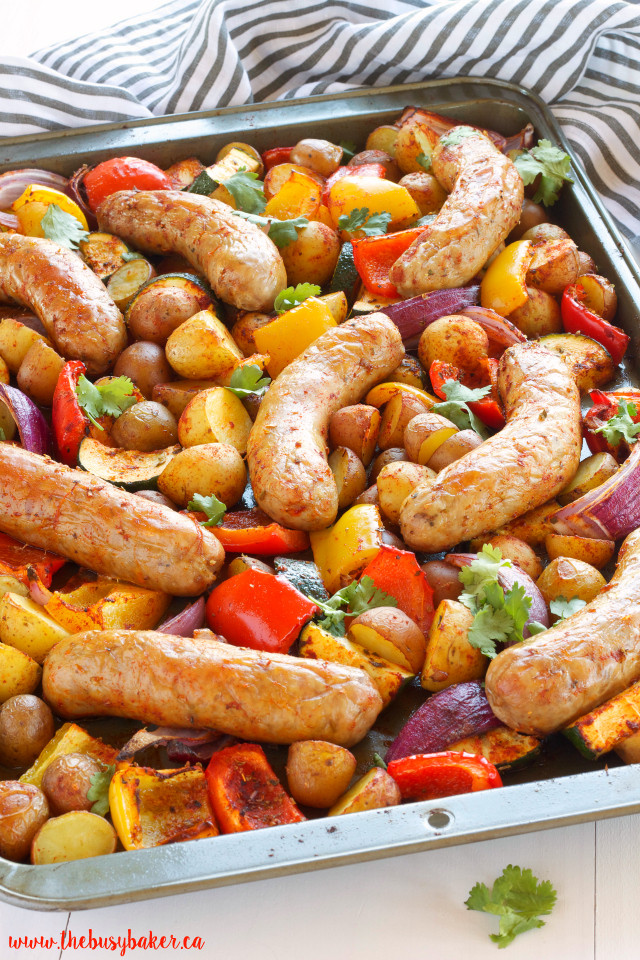 Sheet Pan Dinners
 Italian Sausage Sheet Pan Dinner The Busy Baker