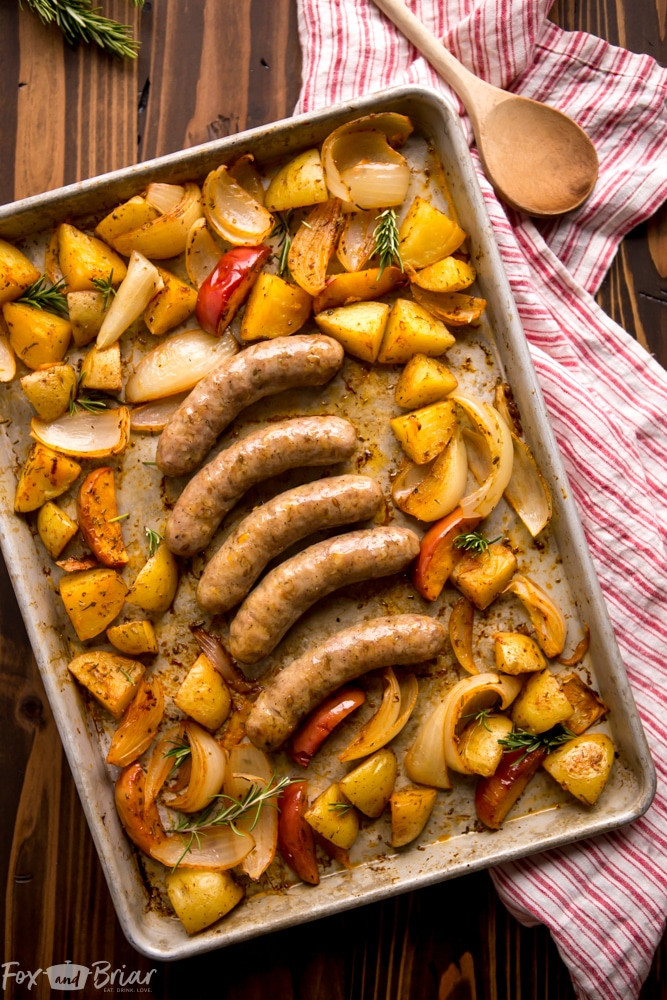 Sheet Pan Dinners Sausage
 Sausage and Potatoes Sheet Pan Dinner Fox and Briar