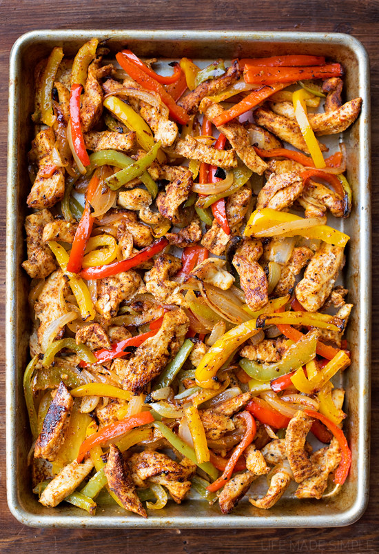 Sheet Pan Fajitas Chicken
 Sheet Pan Chicken Fajitas Life Made Simple