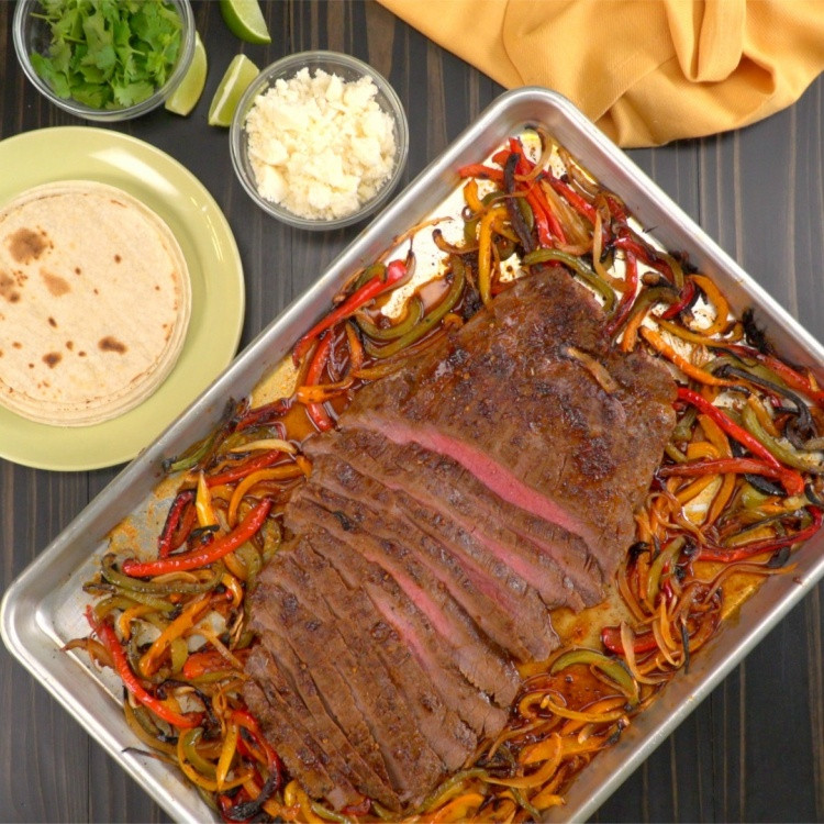 Sheet Pan Flank Steak Fajitas
 How to Make Flank Steak Fajitas a 1 Sheet Pan Supper